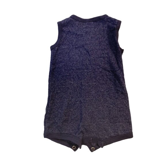 carters Boys infant Baby Size 3 months heathered blue short 1 pice bodysuit romp - Picture 3 of 3